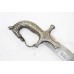 Antique Sword Dagger Hand Forged Steel Blade Silver work Horse Face Handle D558